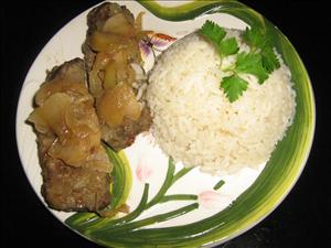 Фото рецепта «Говяжья печень, в яблочно-луковом соусе» Фото рецепта «Говяжья печень, в яблочно-луковом соусе»