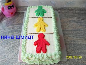 Фото рецепта «Торт Светофор»