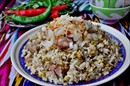 Пошаговое фото рецепта «Ароматная каша с машем, рисом и мясом»